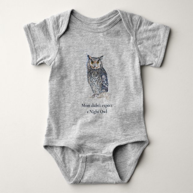 Night Owl Baby Bodysuit Baby Strampler (Vorderseite)