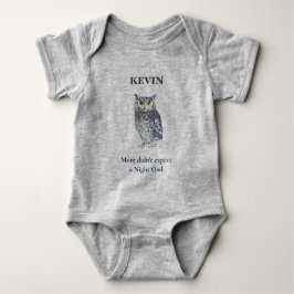 Night Owl Baby Bodysuit Strampler