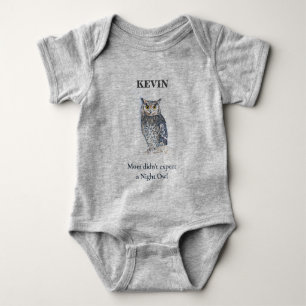 Night Owl Baby Bodysuit Strampler