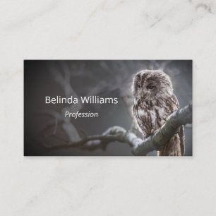 Night Owl Business Foto Elegant  Visitenkarte