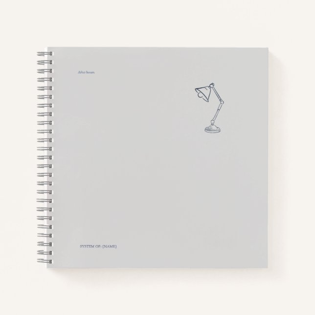 Night Owl Dark Academia Scholarly  Notizbuch (Vorderseite)