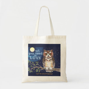 Night "Owl Liebe" Humorvolle Owl Tote Bag Personal Tragetasche