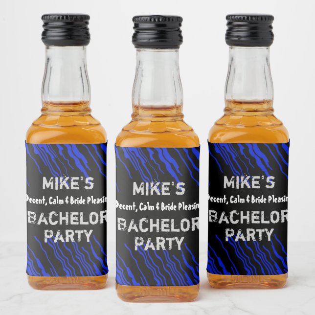 Night Palms Bachelor Party Liquor Bottle Étiquette (Bouteilles)