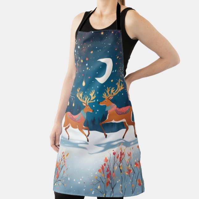 Night Reindeers Schürze (InSitu)