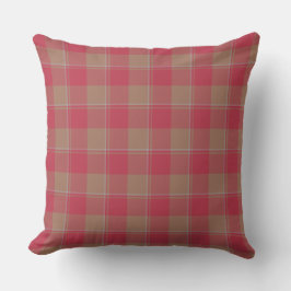 Night Shadz Red and Toast Tan Plaid Kissen