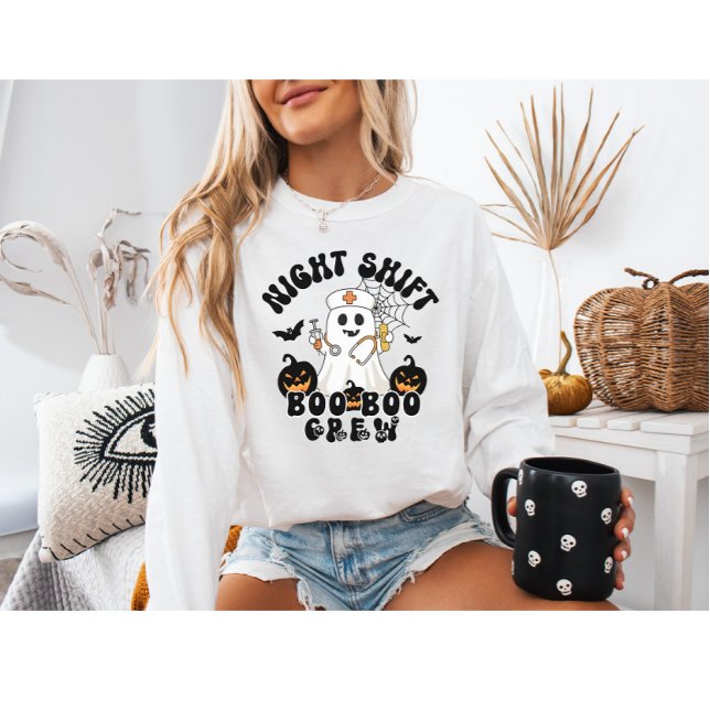 Night Shift BOO BOO Crew Halloween Sweatshirt (Von Creator hochgeladen)