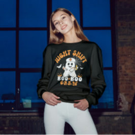 Night Shift BOO BOO Crew Halloween Sweatshirt