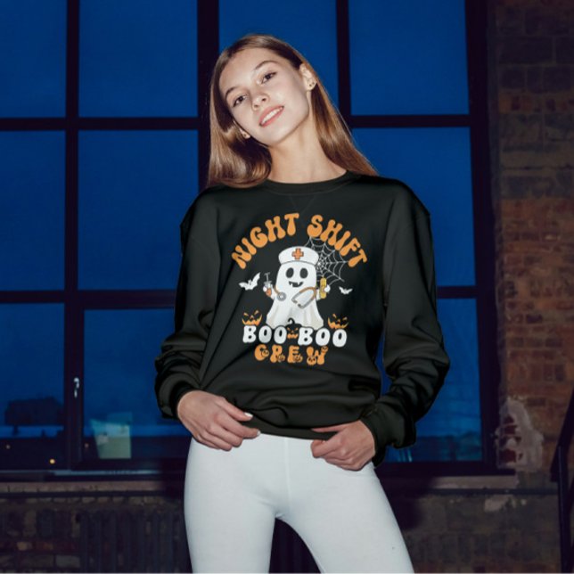 Night Shift BOO BOO Crew Halloween Sweatshirt (Von Creator hochgeladen)
