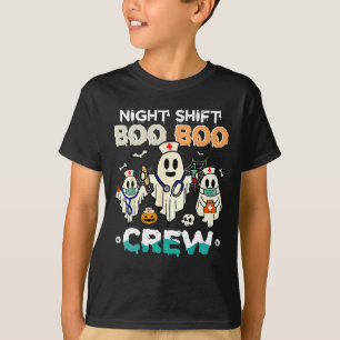 Night Shift Boo Crew Nurse Ghost Halloween Nur T-Shirt