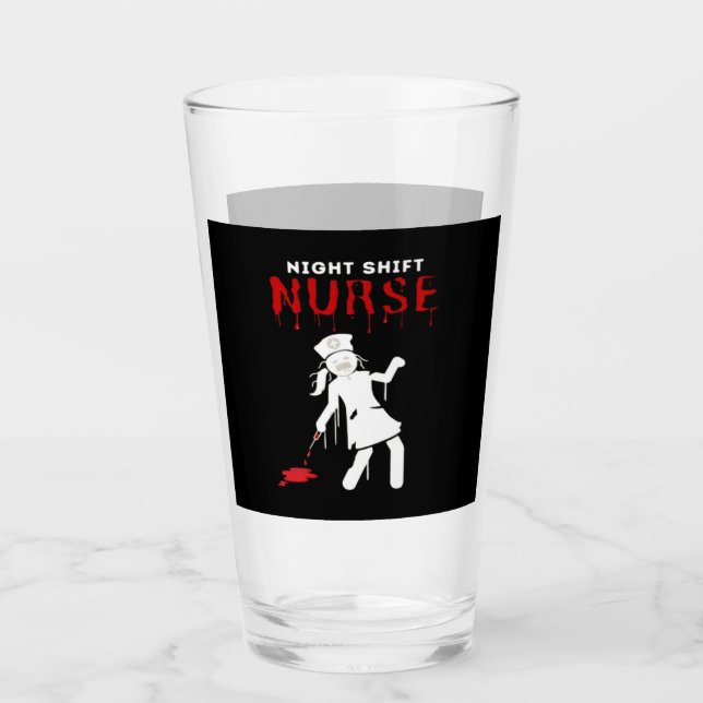 Night Shift Nurse Funny Halloween Classic T-Shirt Glas (Vorderseite)