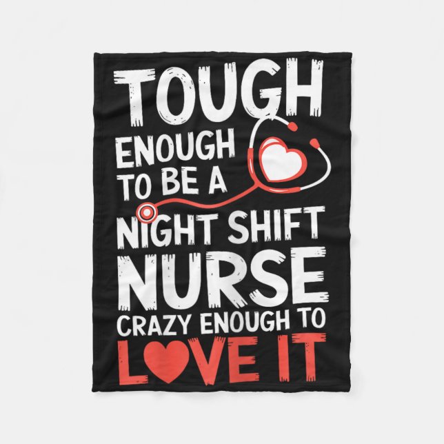 Night Shift Nurse Funny Rn Rt Us Nurse Fleecedecke (Vorderseite)