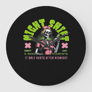 Night Shift Nurse - Geschenkideen der Nurse Week Große Wanduhr