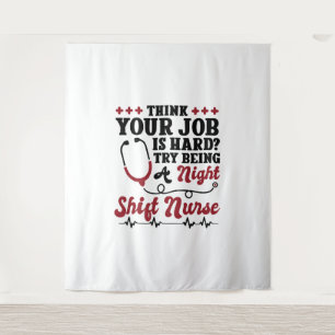 Night Shift Nurse Wandteppich