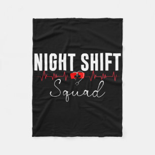 Night Shift Squad Team Night Shift Nursing Funny N Fleecedecke