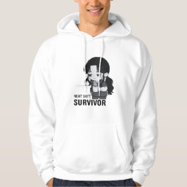 Night Shift Survivor Relatable Chibi Nurse Illustr Hoodie