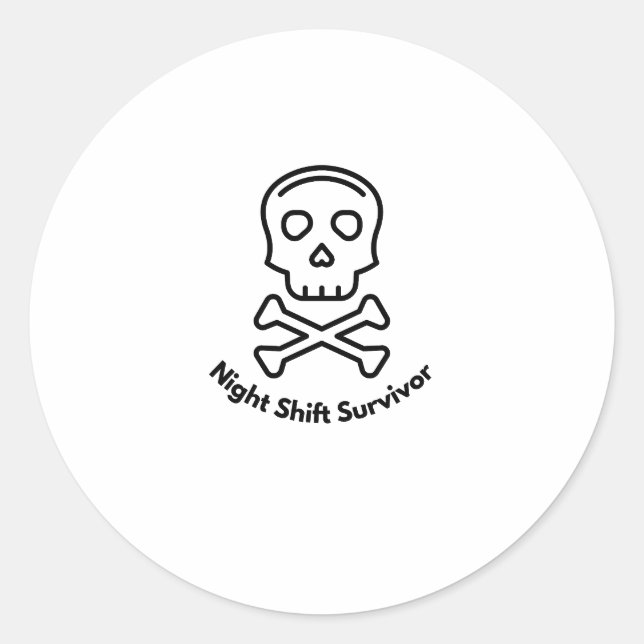 Night Shift Survivor Runder Aufkleber (Vorderseite)