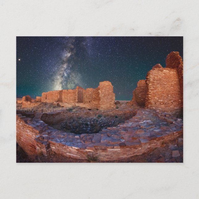 NIGHT SKIN IN PUEBLO RUIN, NEW MEXICO POSTKARTE (Vorderseite)
