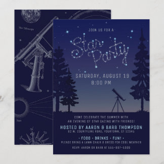 Night Sky | Astronomisches Star Gazing Party Einladung