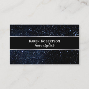 Night Sky & Black mit Silver Lining Visitenkarte