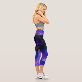 Night Sky Blue Sapphire Capri Leggings