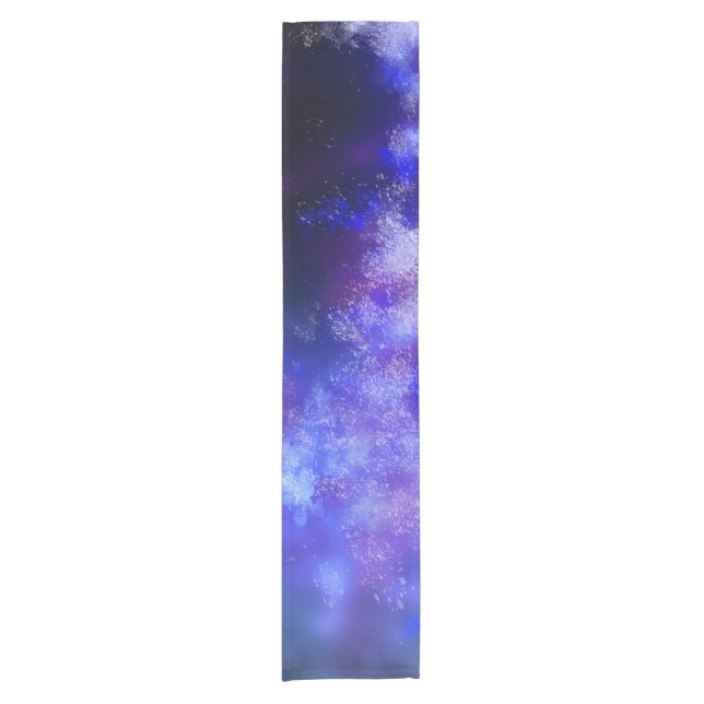 Night Sky Blue Sapphire Kurz Table Runner Kurzer Tischläufer (Vorderseite)