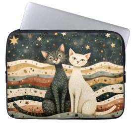 Night Sky Cats Laptopschutzhülle