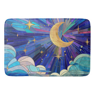 Night Sky - Digital Art Mosaik Badematte