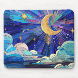 Night Sky - Digital Art Mosaik Mousepad