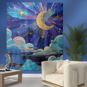 Night Sky - Digital Art Mosaik Wandteppich