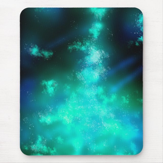 Night Sky Emerald Green Mouse Pad Mousepad (Vorne)