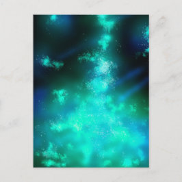 Night Sky Emerald Green Postcard Postkarte