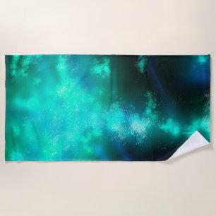 Night Sky - Emerald Strandtuch