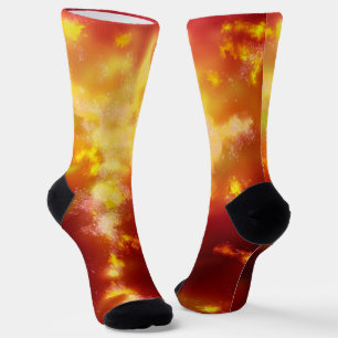 Night Sky Flame Nachhaltige Crew Socke