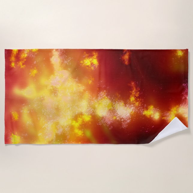 Night Sky - Flame Strandtuch (Vorderseite)