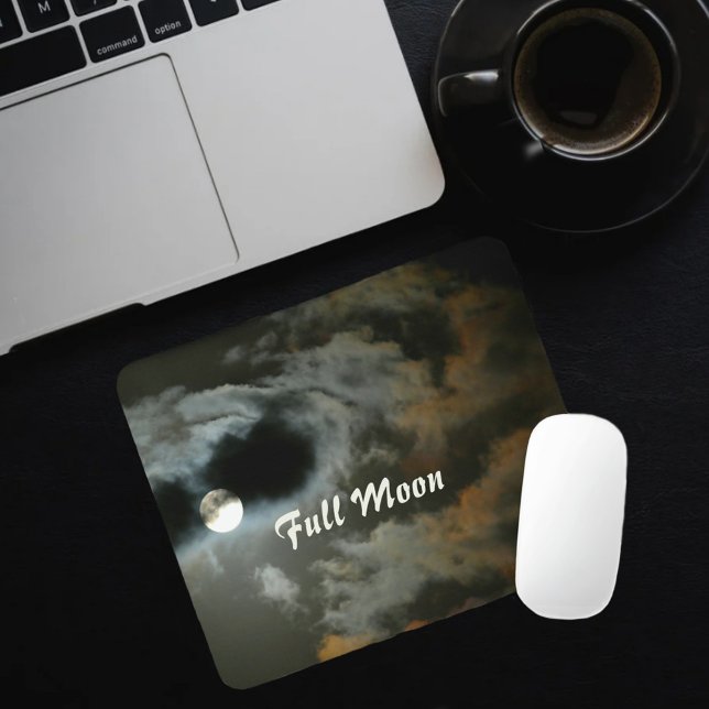 Night Sky Full Moon Mouse Pad Mousepad (Von Creator hochgeladen)