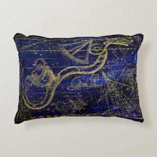 Night Sky Gold Compass Dekokissen