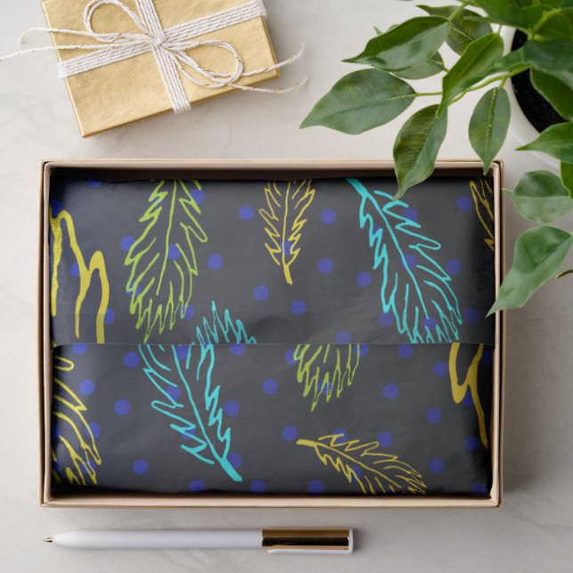 Night Sky Herbst Leaves Set 1 Seidenpapier (Geschenk)