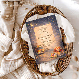 Night Sky Little Firefighter Baby Shower Einladung