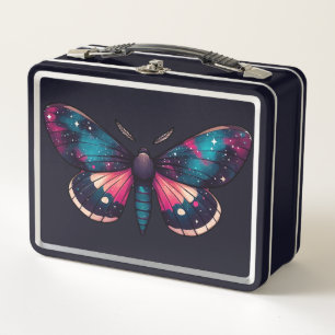 Night Sky Moth - Kosmischer Himmelnebel Metall Brotdose