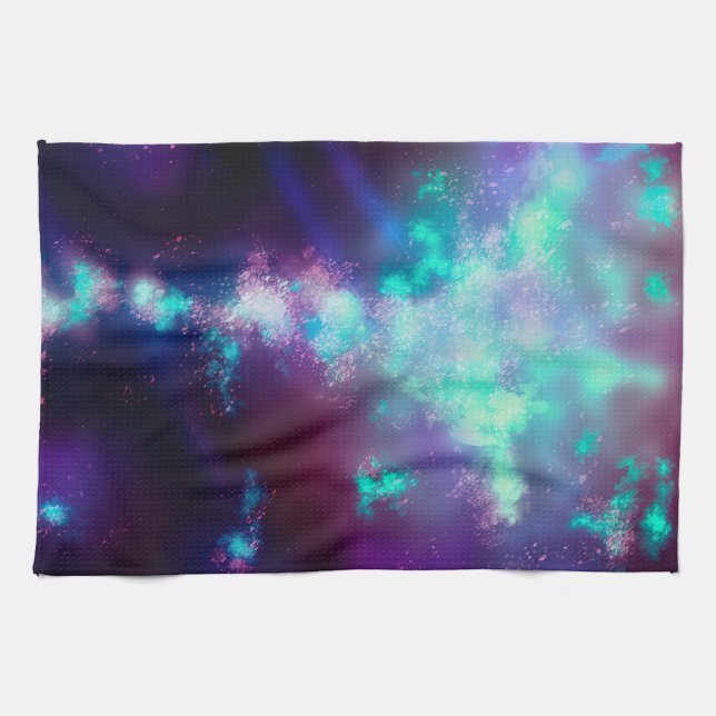 Night Sky Neon Lights Handtuch (Horizontal)