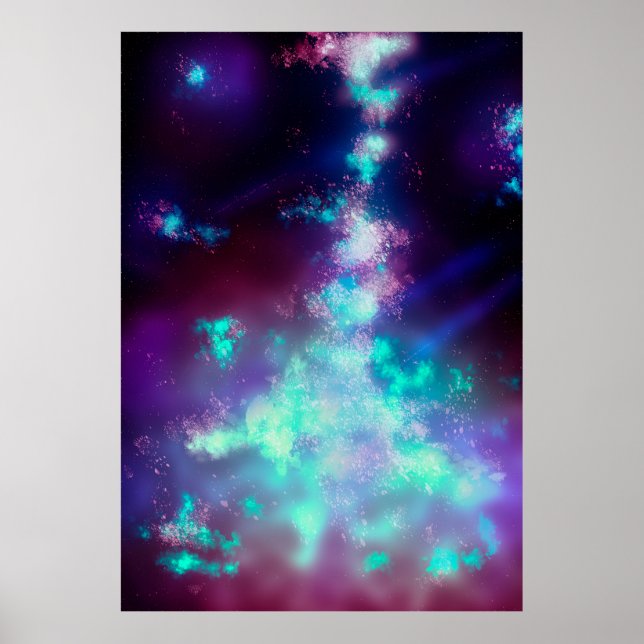 Night Sky Neon Lights Poster (Vorne)
