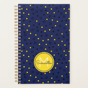 Night Sky Niedlich Stars auf Navy Blue Pattern Mon Planer