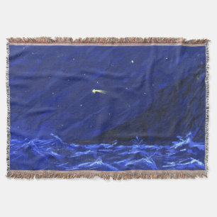 Night Sky Ocean Cliff Shooting Star Leinwand Decke
