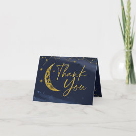 Night Sky Over Moon Baby Dusche Danke Karte