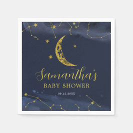 Night Sky Over Moon Baby Shower Napkins Serviette