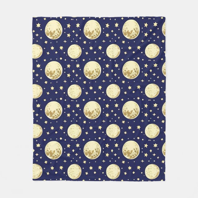 Night Sky Pattern Fleecedecke (Vorderseite)