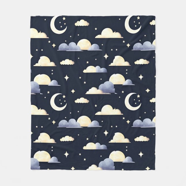 Night Sky Pattern Fleecedecke (Vorderseite)