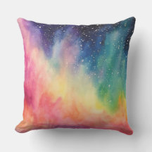 Night Sky Rainbow Abstrakte Aquarellbilder