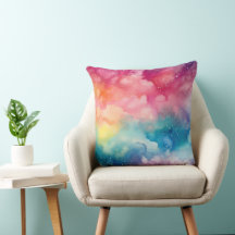 Night Sky Rainbow Abstrakte Aquarellbilder