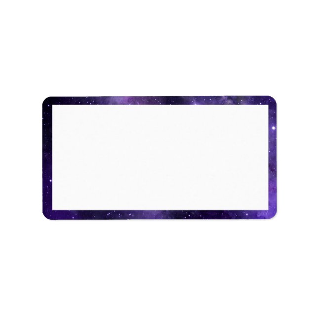 Night Sky Starlight Lila Wedding Label Adressaufkleber (Vorne)